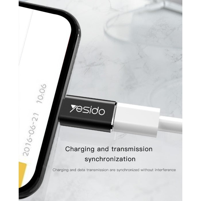 YESIDO GS03, USB C Female To Lightning Apple Male Adapter