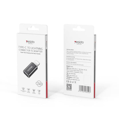 YESIDO GS03, USB C Female To Lightning Apple Male Adapter