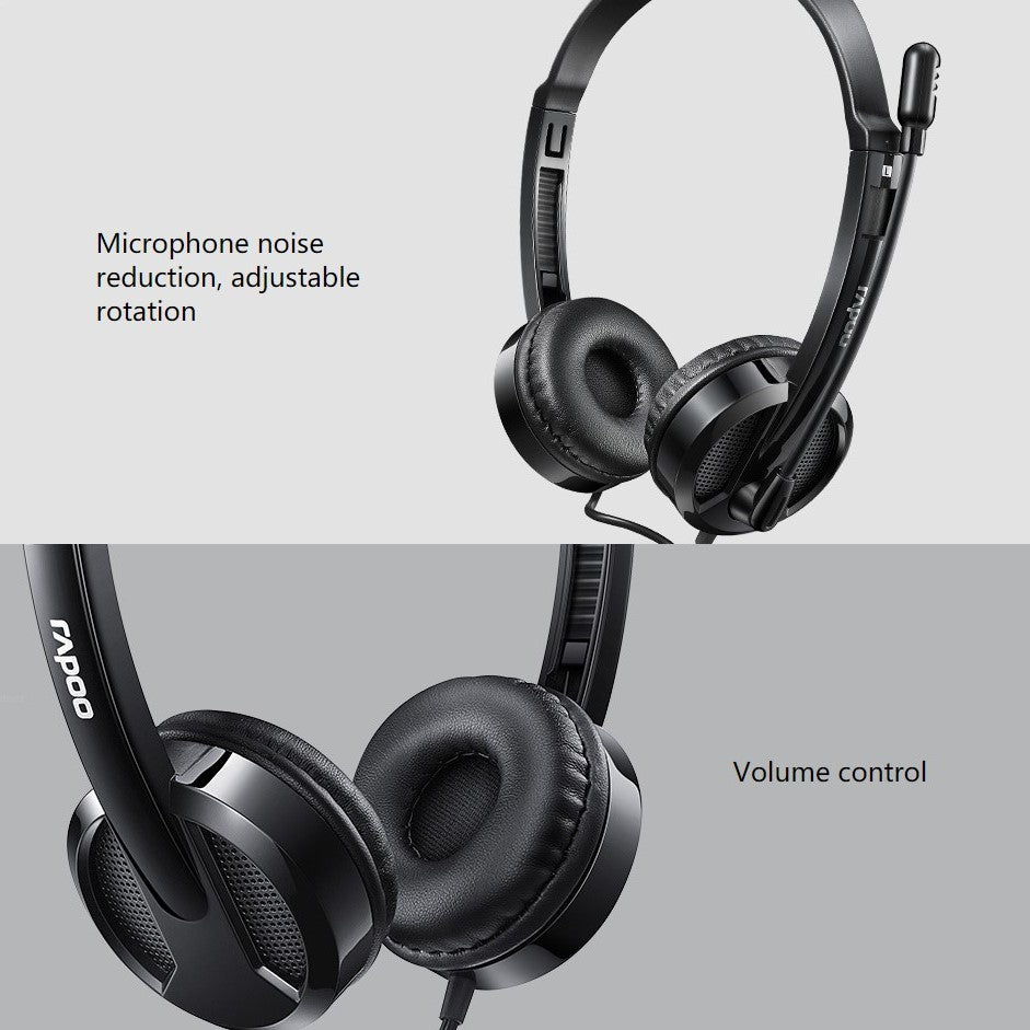 RAPOO H100 Corded Stereo Headset with mic | RAPOO, Tanzania