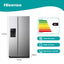 HISENSE 474 Lt Side by side Fridge with Water Dispenser H690SS-IDL