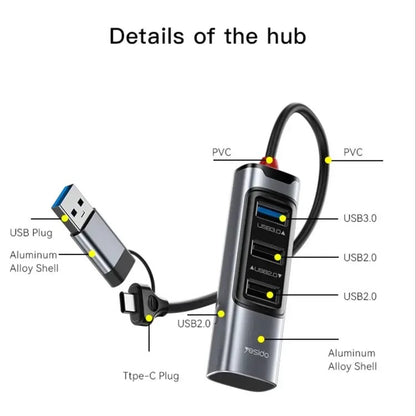 Yesido HB20, 7 in 1 USB-C, USB3.0 Hub USB Adapter in Dar Tanzania