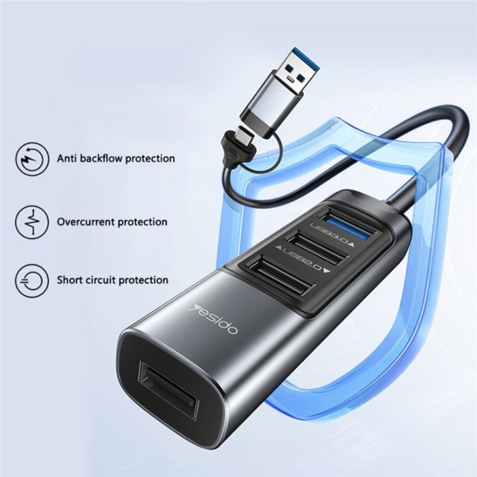 Yesido HB20, 7 in 1 USB-C, USB3.0 Hub USB Adapter in Dar Tanzania