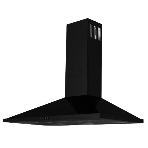 EVOQ 60cm Black Pyramid Chimney Hood ECH-PR001BL

