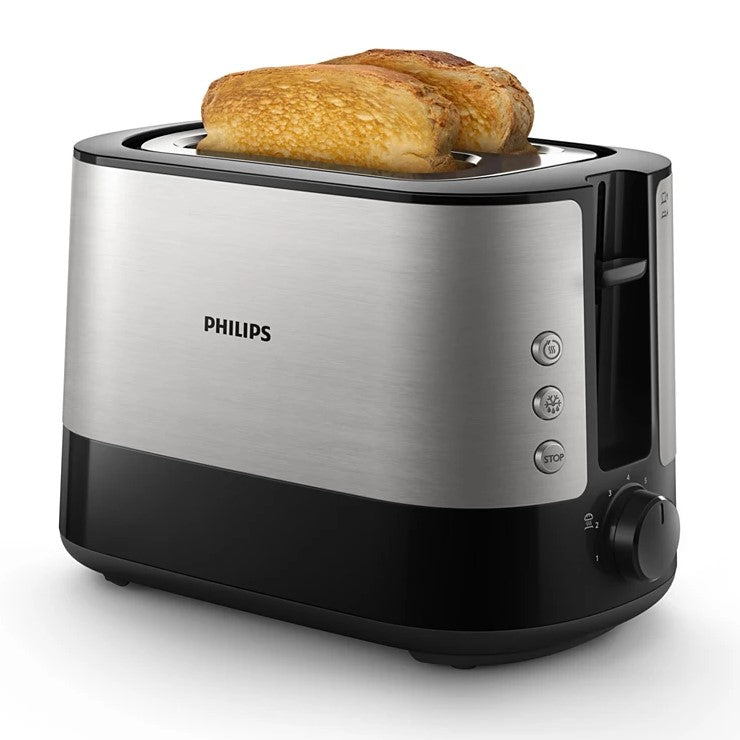 PHILIPS Viva Collection, 2 Slice, Steel Toaster HD2637