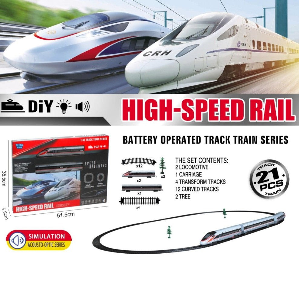 HIGH-SPEED Rail Train Set, Scale 1:43, 4m Track Length | Train toys
