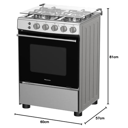 HISENSE 4 Gas Hobs Oven Cooker HFG60121X | Cookers in Dar Tanzania