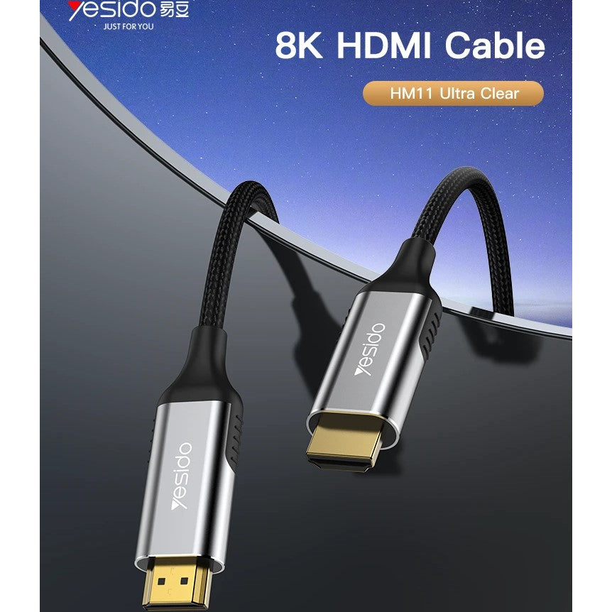 YESIDO 1.8m, HD High Speed, 8K@60Hz, HDMI 2.1 Cable, HM11