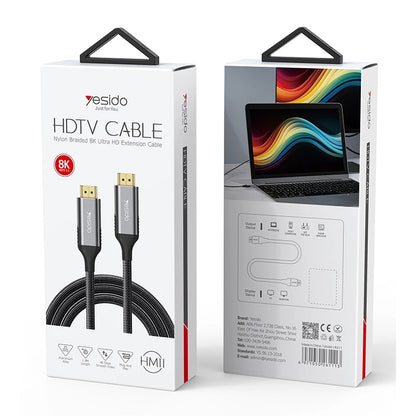 YESIDO 1.8m, HD High Speed, 8K@60Hz, HDMI 2.1 Cable, HM11