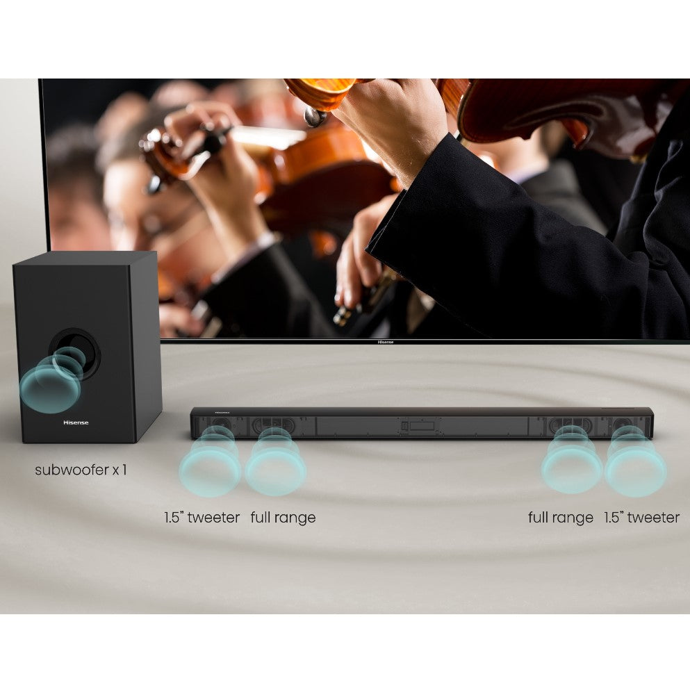 HISENSE HS219 320w Sound Bar with Wireless Subwoofer | Tanzania