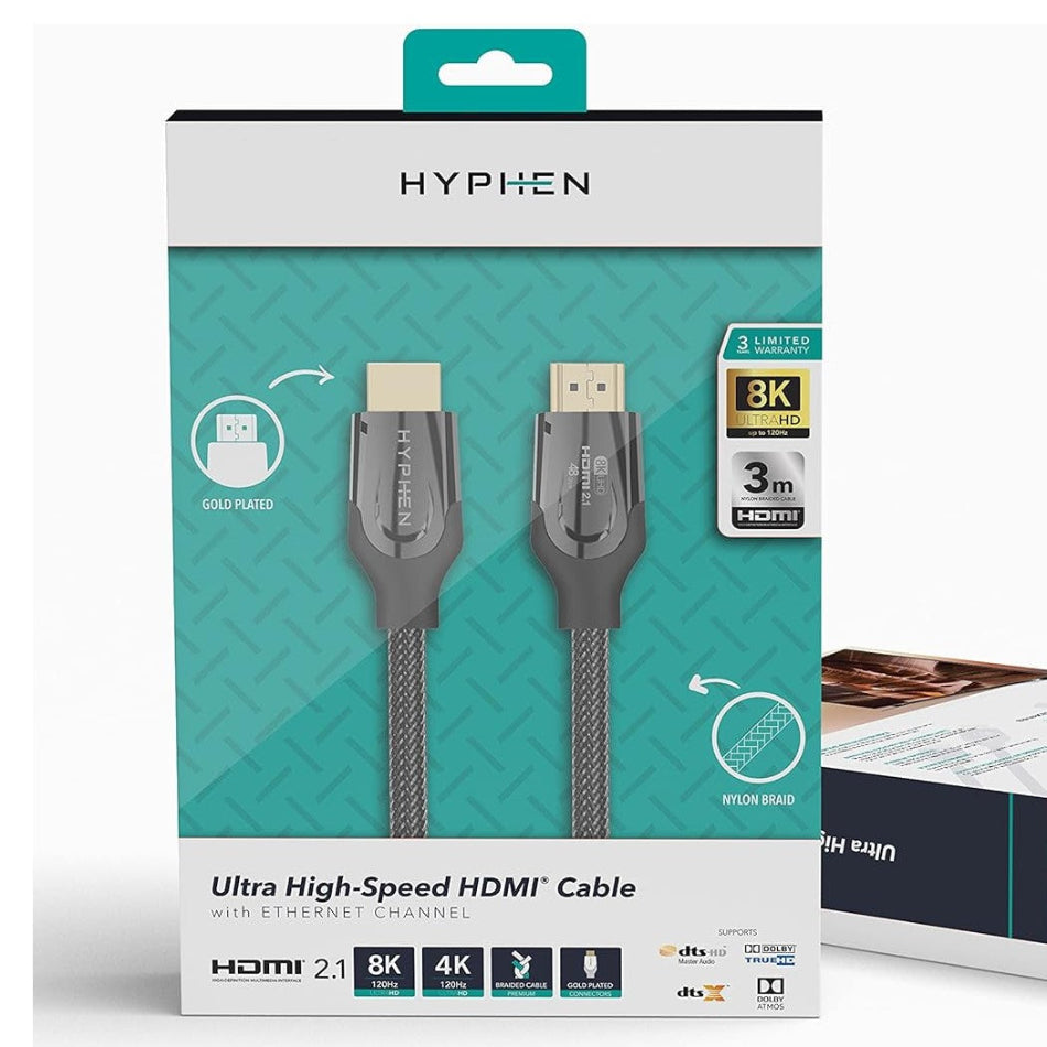 HYPHEN 3m, 8K@60Hz Braided HDMI Cable HCB-HDMI304670 | Tanzania