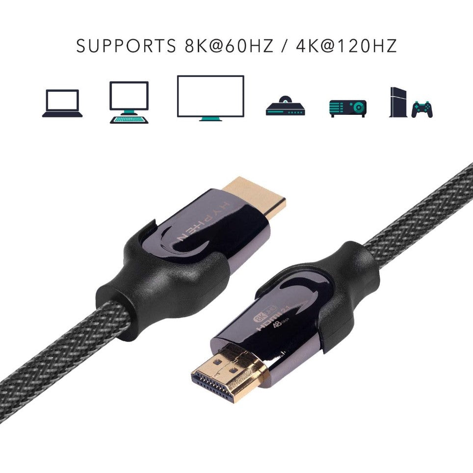 HYPHEN 3m, 8K@60Hz Braided HDMI Cable HCB-HDMI304670 | Tanzania