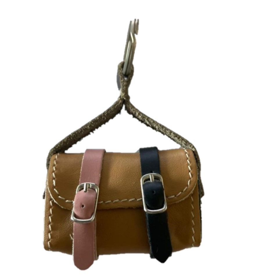Brown Italian Leather Handbag Keychain | Gifts In Dar Tanzania