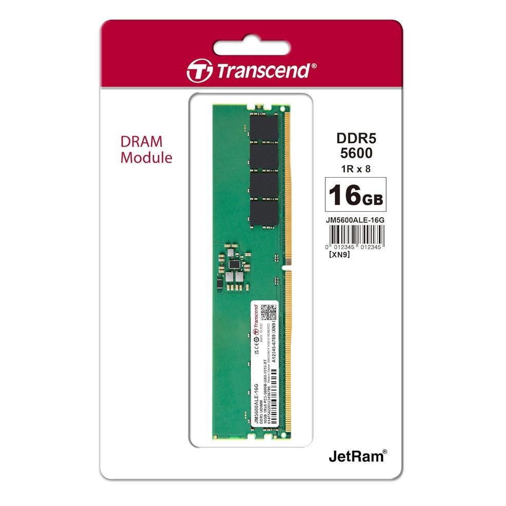 TRANSCEND 16GB DDR5-5600 RAM JM5600ALE-16G | DDR5 Ram in Dar Tanzania