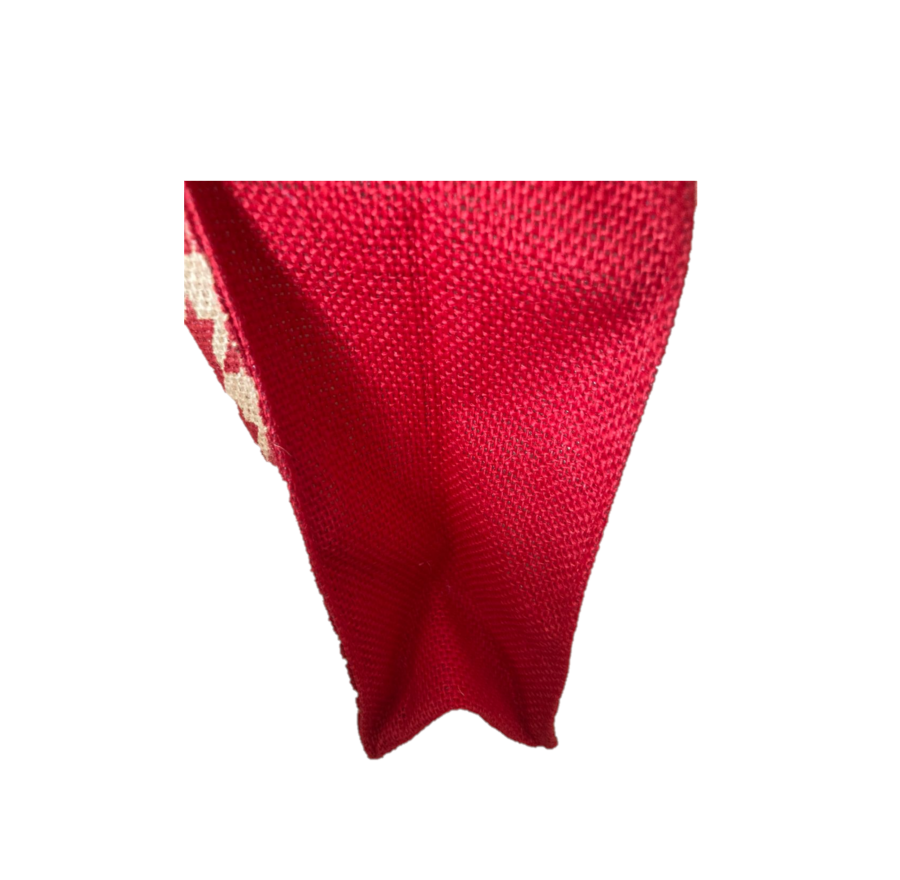 Jute Gift Bag 8 x 10 Inch Red Ties Design | Jute bags in Dar Tanzania