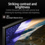 Display of a mountain landscape with LED lighting and text about XR Backlight MasterDrive technology.
