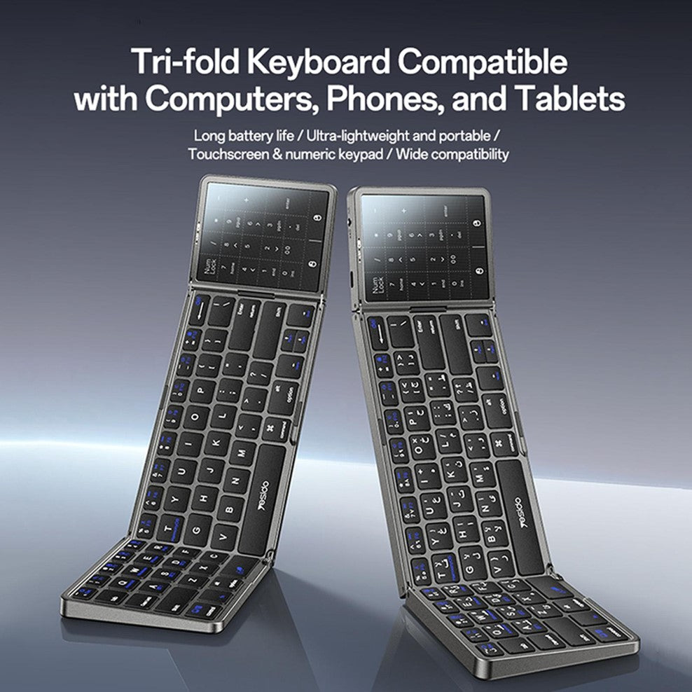 YESIDO Bluetooth Portable Keyboard With Touchpad And Number Pad KB49