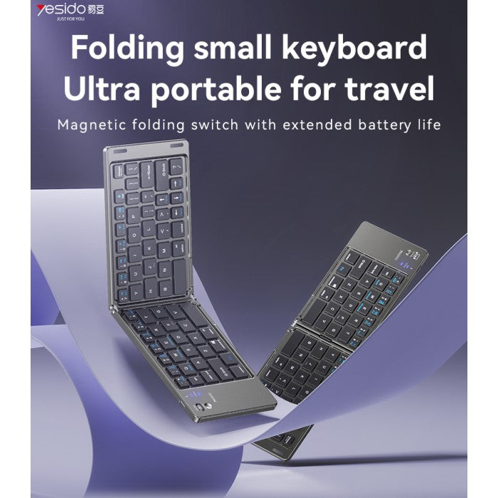 YESIDO Mini Magnetic Folding Bluetooth Keyboard KB27 | Tanzania