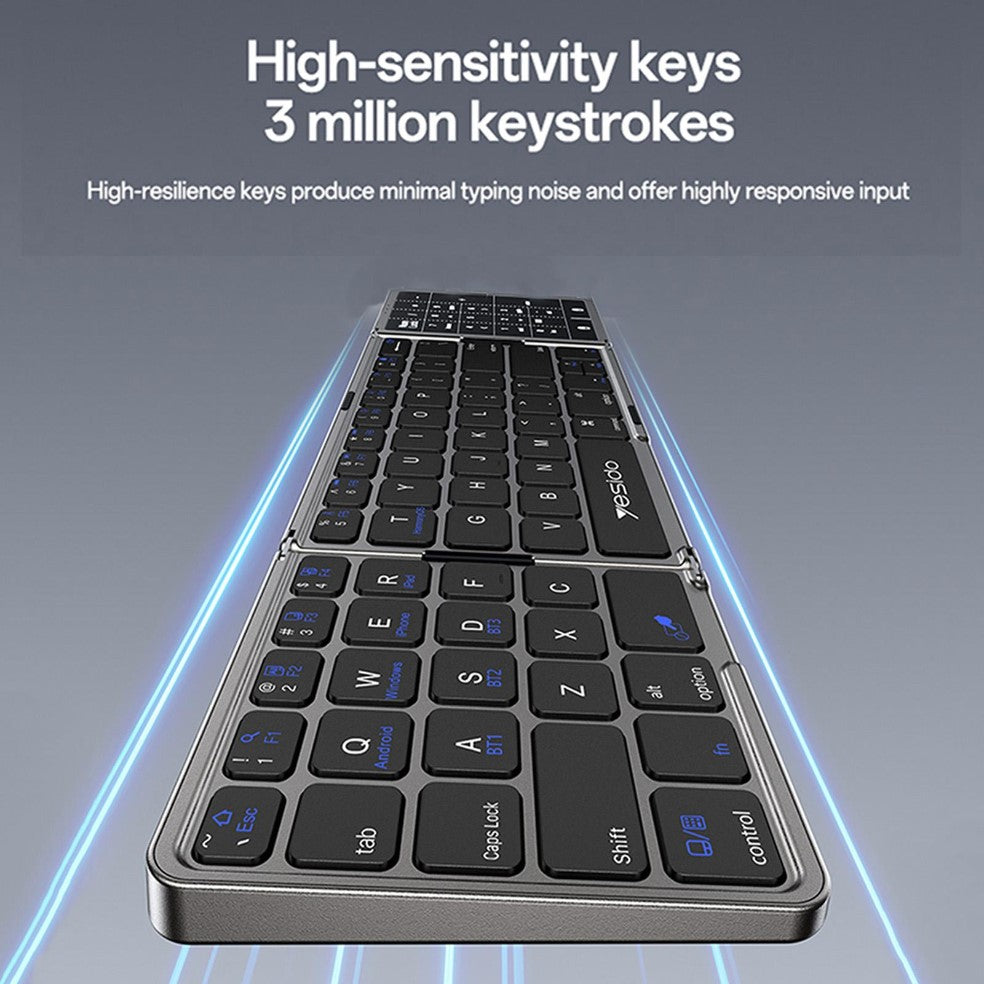 YESIDO Bluetooth Portable Keyboard With Touchpad And Number Pad KB49