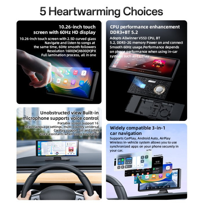 YESIDO 10.2in Touch, Wifi, Bluetooth Wireless Car Audio Receiver, KM19