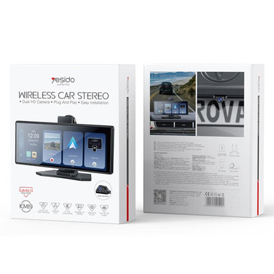 YESIDO 10.2in Touch, Wifi, Bluetooth Wireless Car Audio Receiver, KM19
