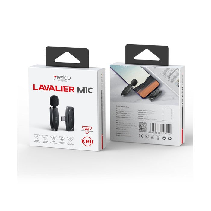 YESIDO KR11 Lavalier Mini Wireless Microphone | Mic in Dar Tanzania