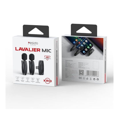 YESIDO KR13 Lavalier 2pc Wireless Microphones | Mic in Dar Tanzania