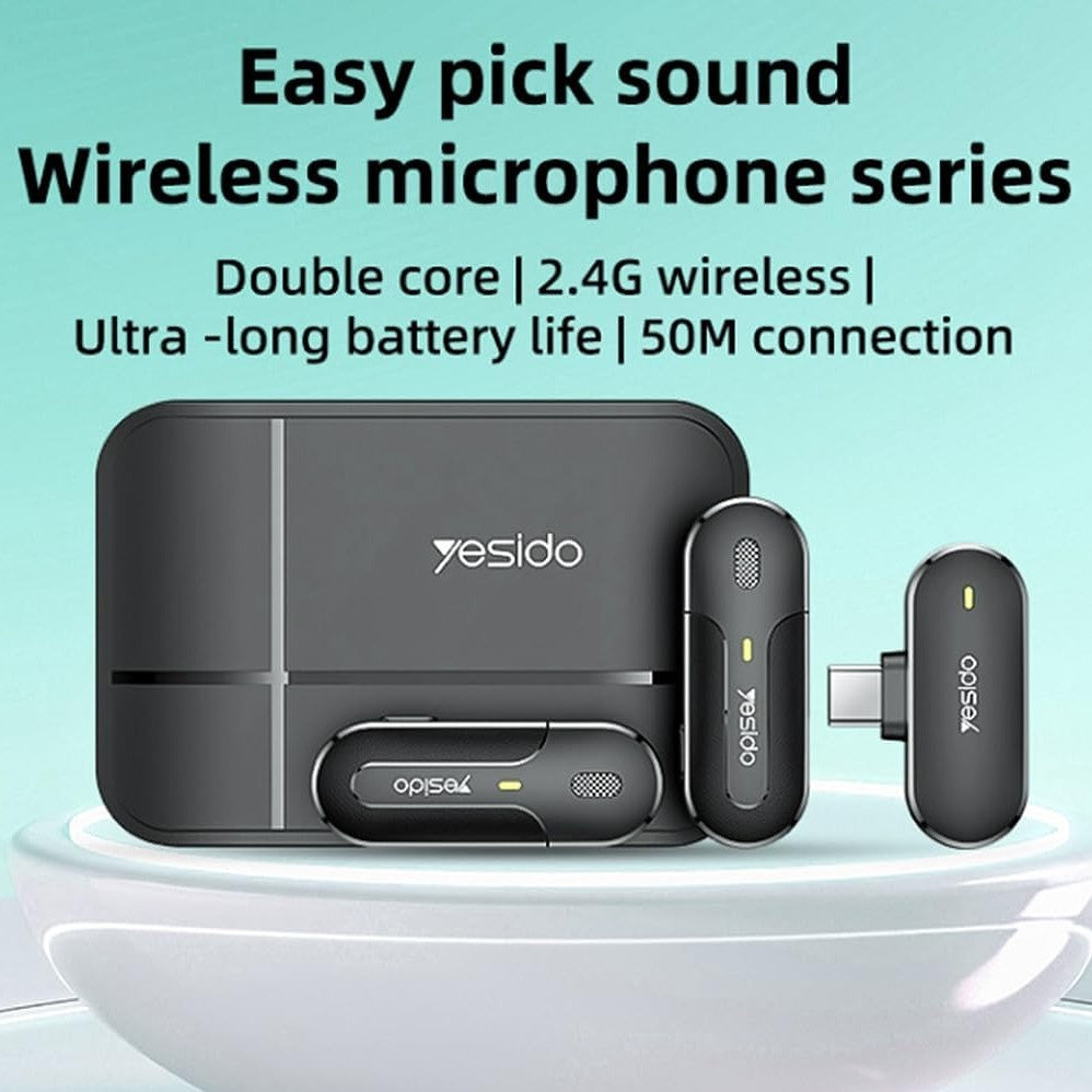 YESIDO KR17 Lavalier 2pc Wireless Microphones | Mic in Dar Tanzania