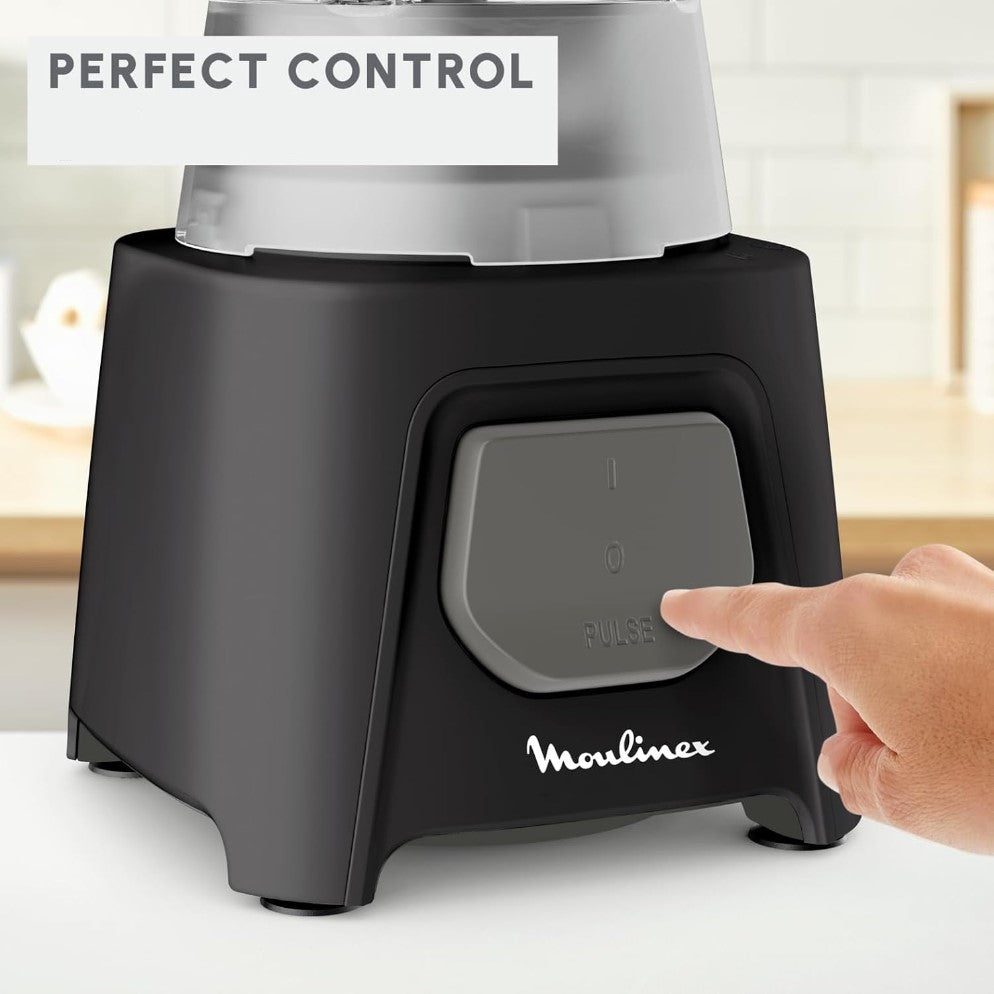 MOULINEX BLENDEO, 450W, 1.25L Blender With 1 Mill, Black, LM2B2828