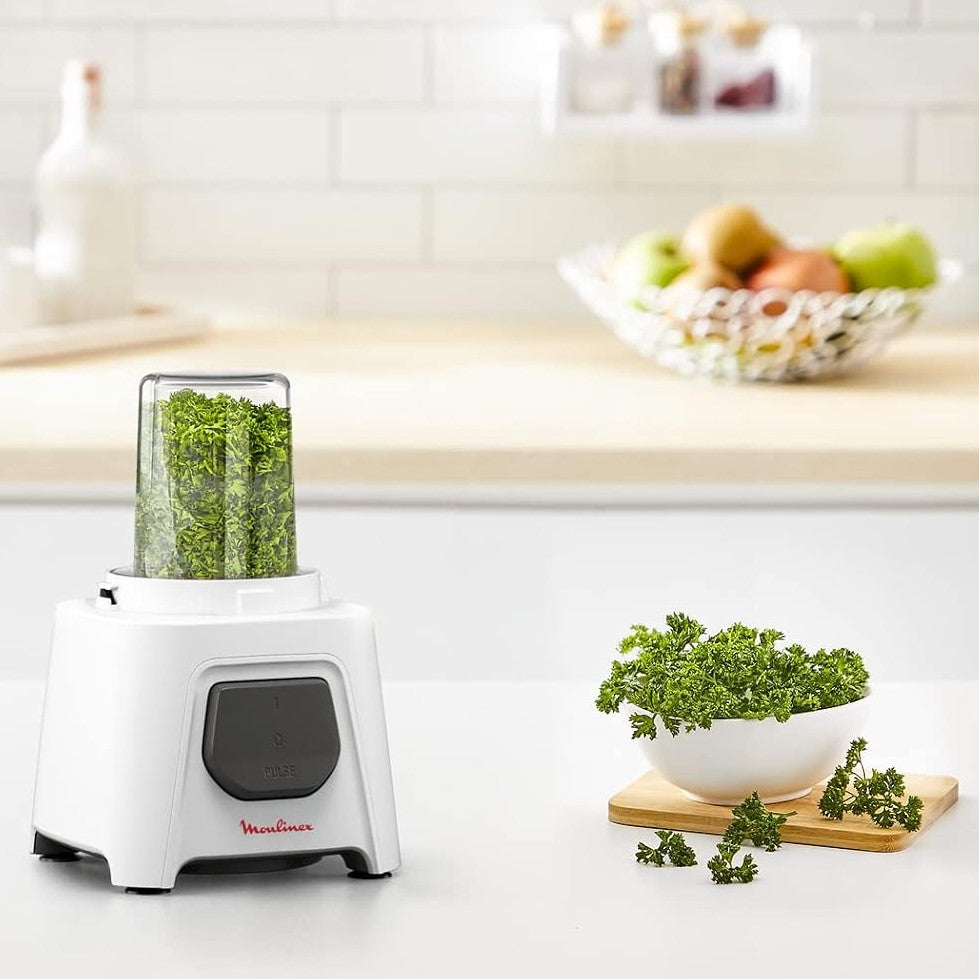 MOULINEX BLENDEO, 450W, 1.25L Blender With 2 Mills, LM2B3127