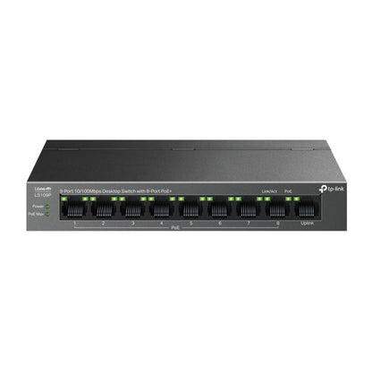 TP-LINK 9-Port 10/100Mbps Desktop Switch With 8-Port PoE+, LS109P