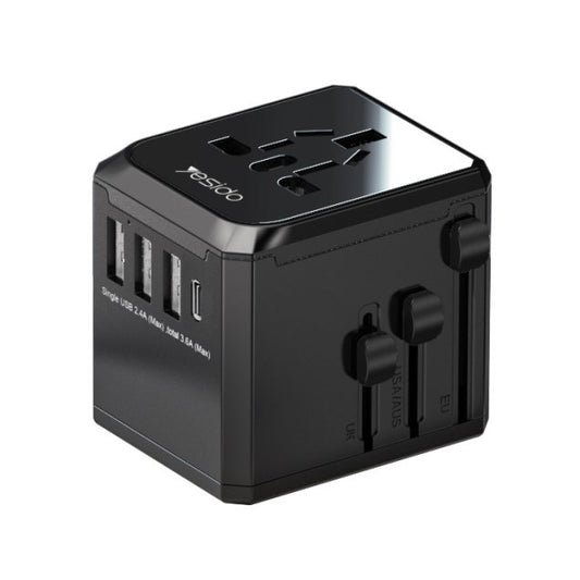 YESIDO MC10 Universal Travel Adaptor, Type-C, USB-A