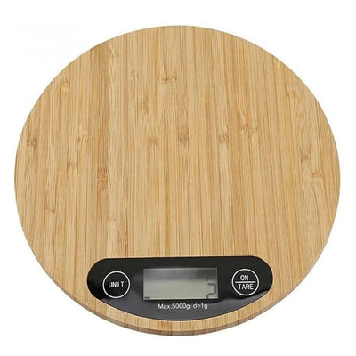 KMT Bamboo Digital Kitchen Weighing Scale, 1g-5Kg Capacity 