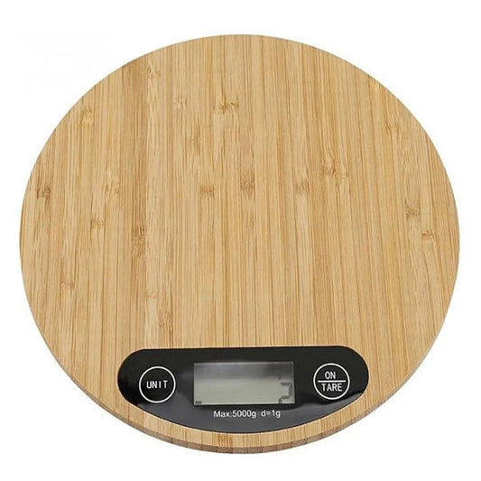 KMT Bamboo Digital Kitchen Weighing Scale, 1g-5Kg Capacity 