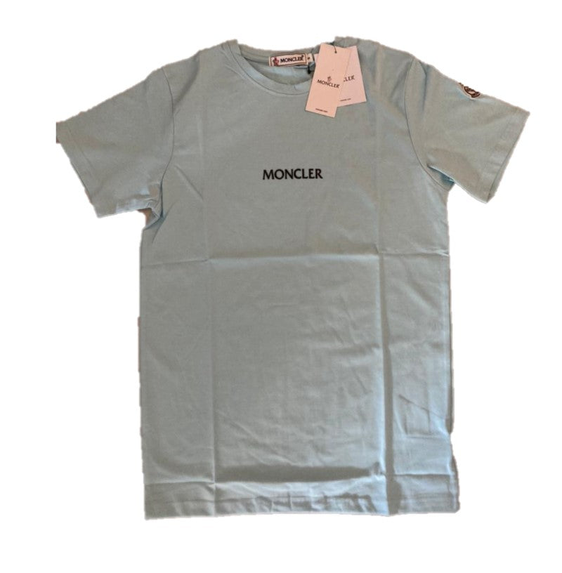 Moncler Plain Blue Cotton T-shirt | T-shirts in Dar Tanzania