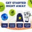 MOVEMATE Retracting Tennis Trainer Set with Wilson Tennis Ball
