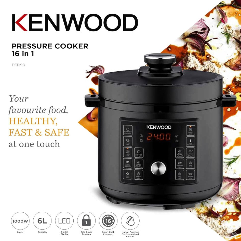 KENWOOD 6L, 16 Program Smart Electric Pressure Cooker PCM90 | Tanzania