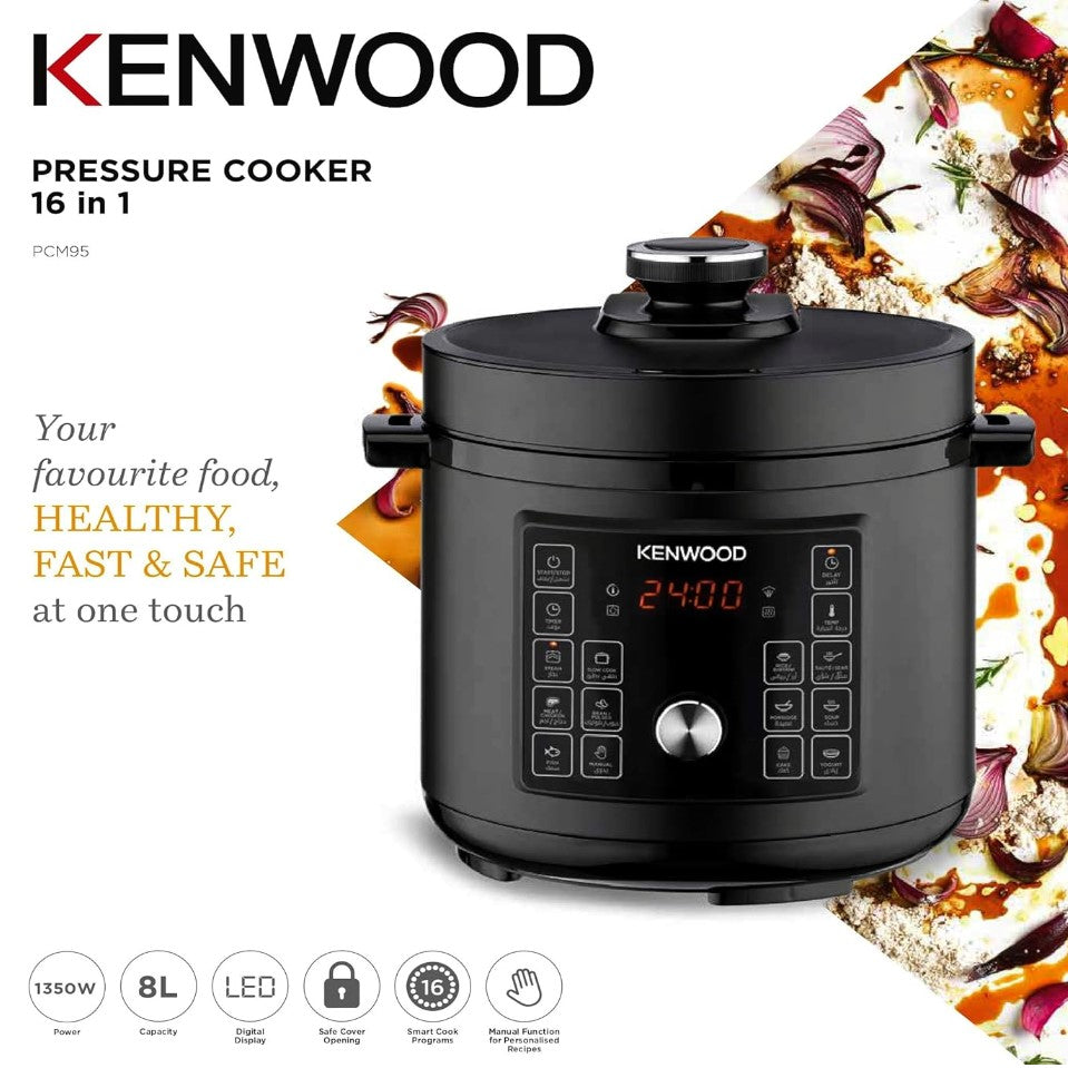 KENWOOD 8L, 16 Program Smart Electric Pressure Cooker PCM95 | Tanzania