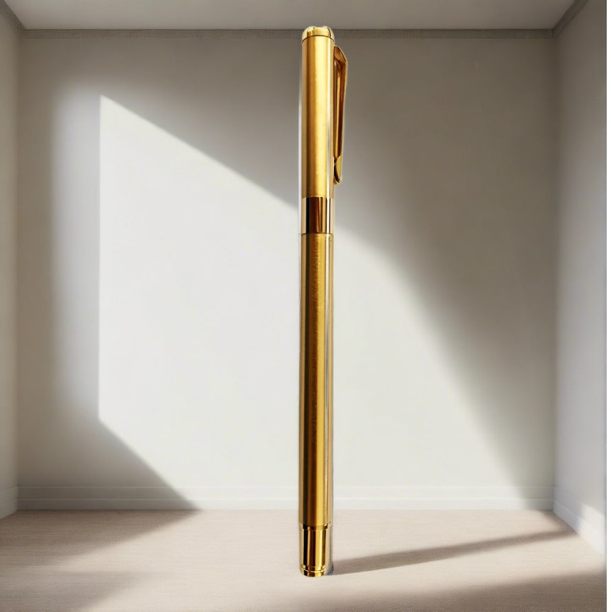 Executive Gold Steel Pen With Cap