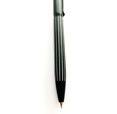 Lightweight Black Twist Silver Stripe Executive Pen in Dar Tanzania