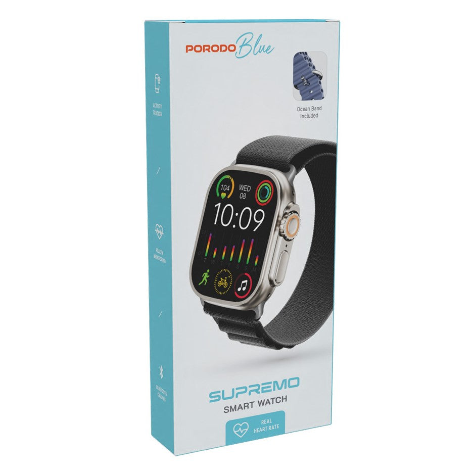 PORODO Supremo Smart Watch SUPREMOTI-BK | Smart watch in Dar Tanzania