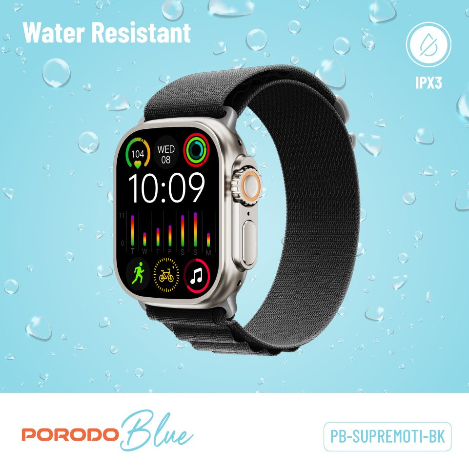 PORODO Supremo Smart Watch SUPREMOTI-BK | Smart watch in Dar Tanzania