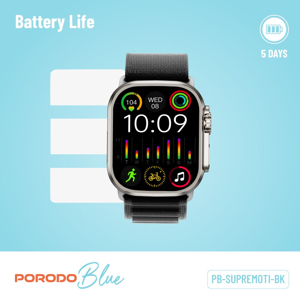 PORODO Supremo Smart Watch SUPREMOTI-BK | Smart watch in Dar Tanzania