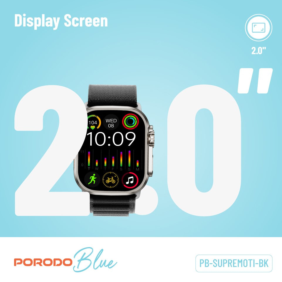 PORODO Supremo Smart Watch SUPREMOTI-BK | Smart watch in Dar Tanzania