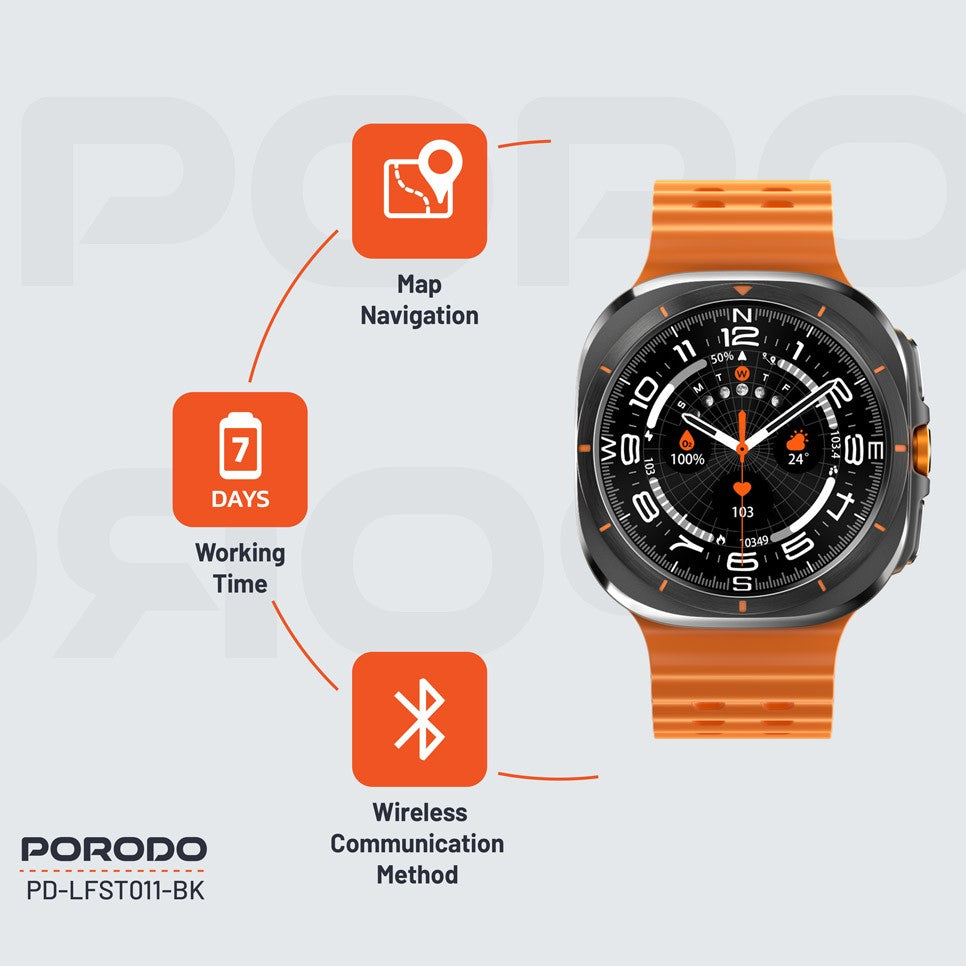 PORODO Voyager Smart Watch PD-LFST011-SL | Smart watch in Dar Tanzania