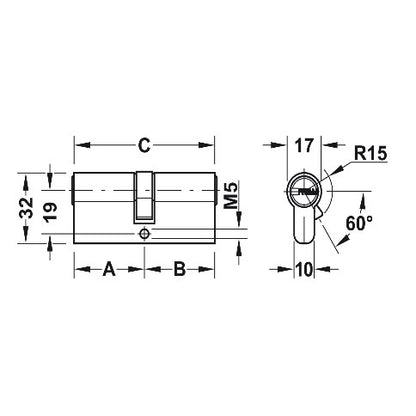 Hafele Profile cylinder 91659007 | Profile cylinder in Dar Tanzania