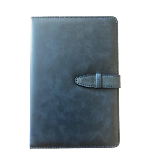 PU Blue Soft Bound 92 Sheets A5 Executive Notebook With Flap Closure