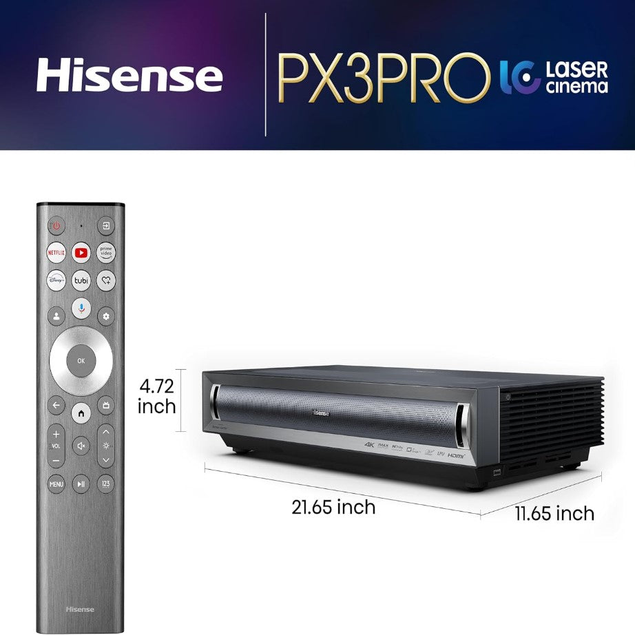 HISENSE PX3-Pro Triple Laser, Ultra Short Throw, 4K UHD, Projector