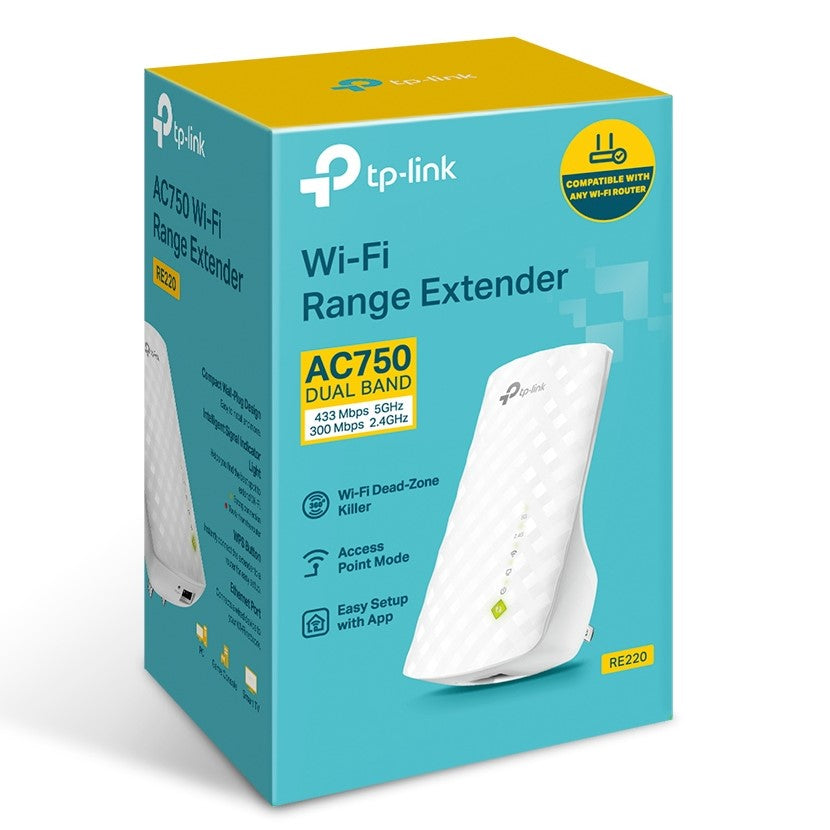 TP-LINK AC750 Wi-Fi Range Extender RE220