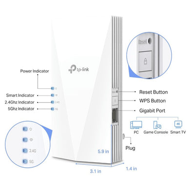TP-LINK AX3000 Mesh Wi-Fi 6 Range Extender, RE700X | Tplink Tanzania