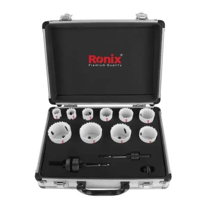 RONIX 10pc Bi-Metal Hole Saw Bits Set In Metal Box RH-5290 | Tanzania